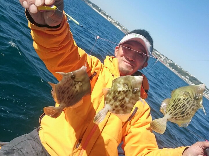 【速報】トップ45尾。トリプル掛け×2回。初挑戦で21尾も。爆釣、カワハギ船！