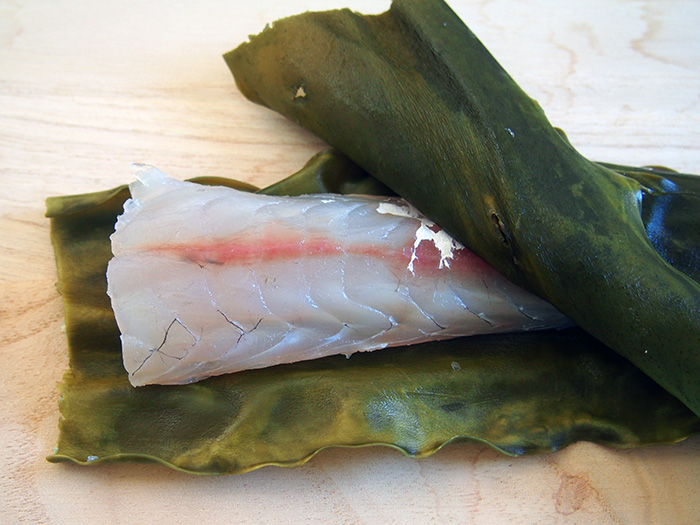 コチの昆布締め