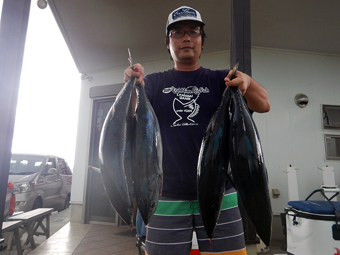 【速報】今日もキハダのヒット多数。コマセカツオのトップは4尾!
